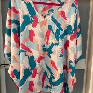 Abstract Print Adrienne OVERSIZED top